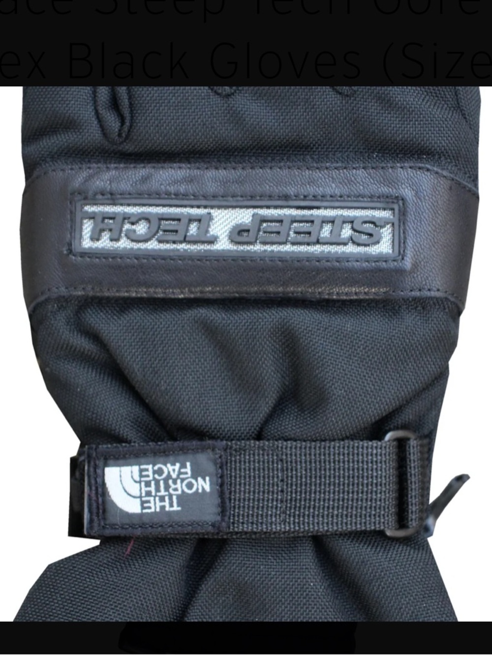 New 90’s The North Face Steep Tech Men’s Black Winter Gloves Sz M.